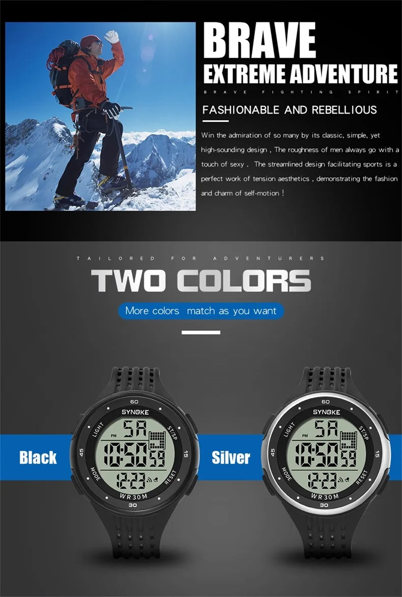 Sports Digital Watches/LED Display/Water Resistant