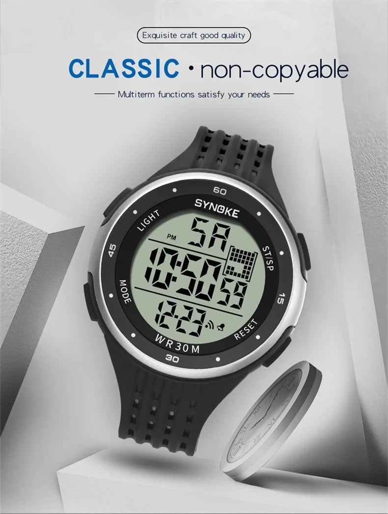 Sports Digital Watches/LED Display/Water Resistant