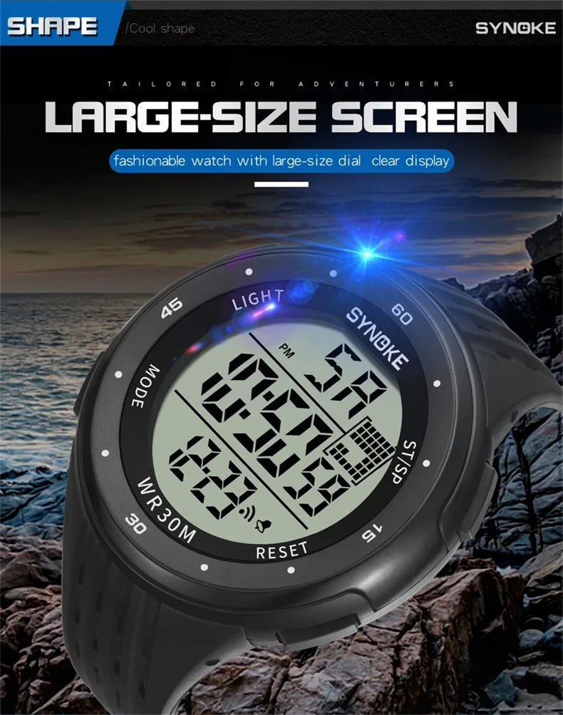 Sports Digital Watches/LED Display/Water Resistant