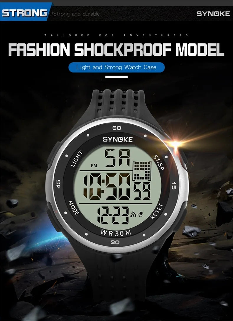 Sports Digital Watches/LED Display/Water Resistant