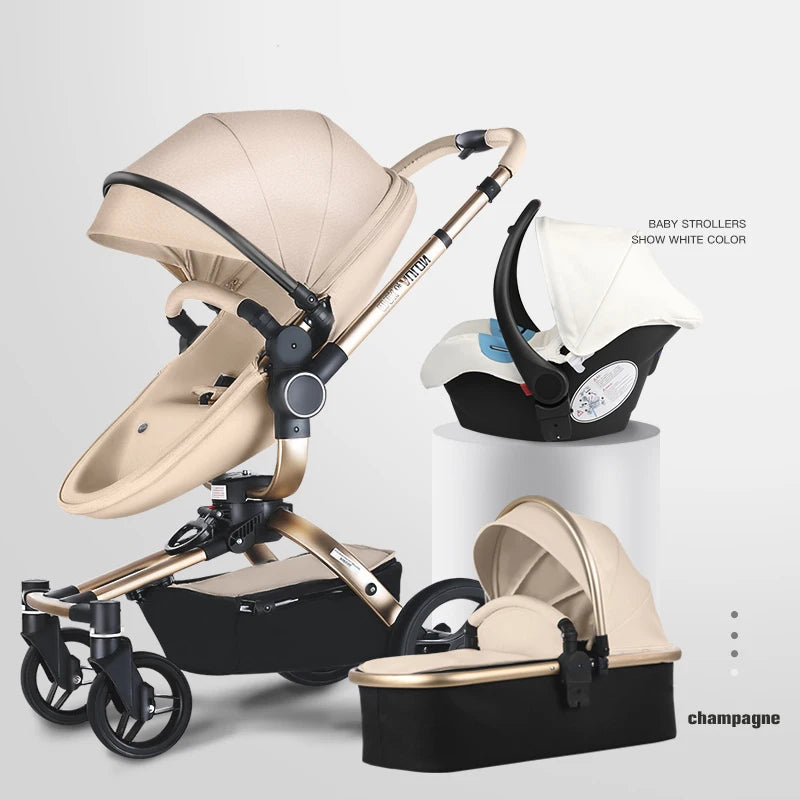 3in1 Baby Stroller 360° Rotation