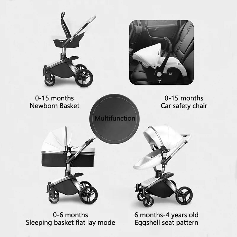 3in1 Baby Stroller 360° Rotation