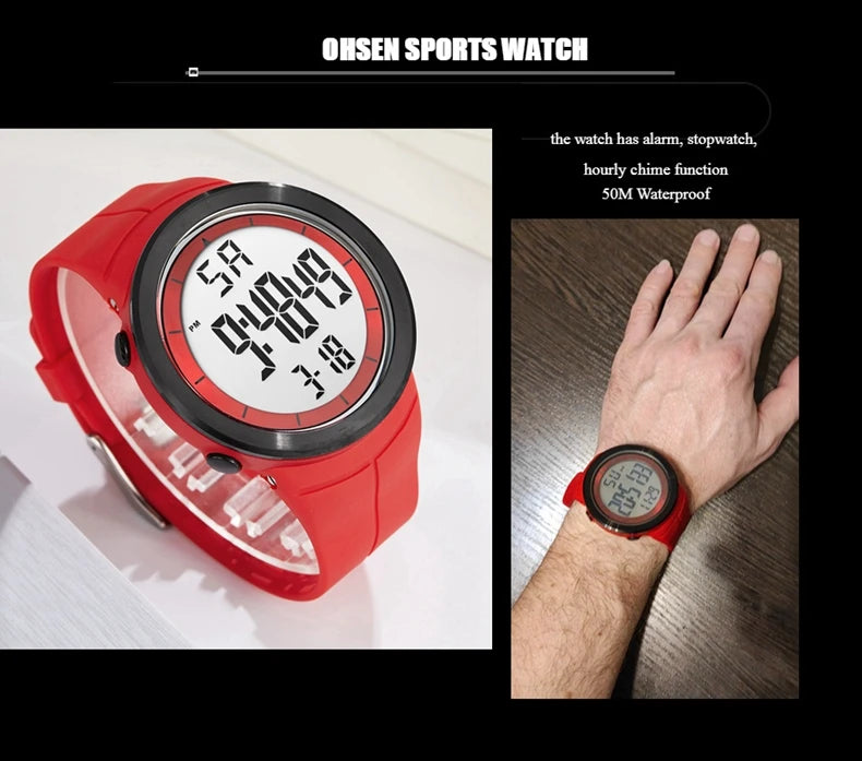 Digital Watch  50M Diving/Waterproof/Alarm Stopwatch