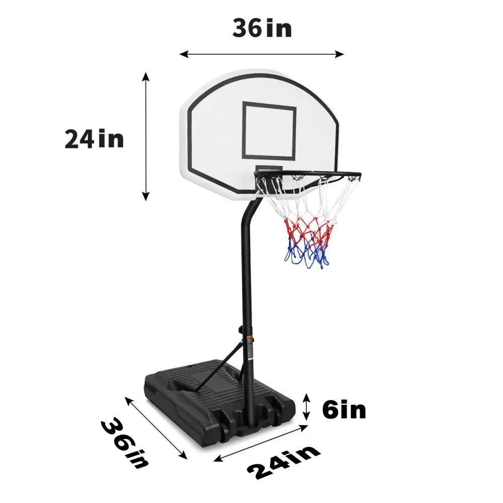 Portable Poolside Basketball Hoop - 3.1ft to 4.7ft Height