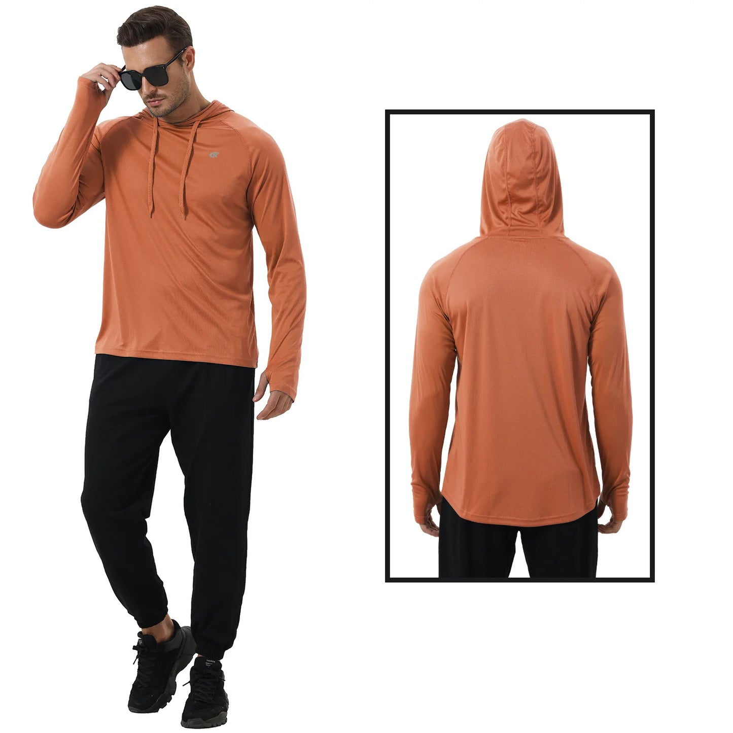 Men's Long Sleeve Running Athletic Hoodie