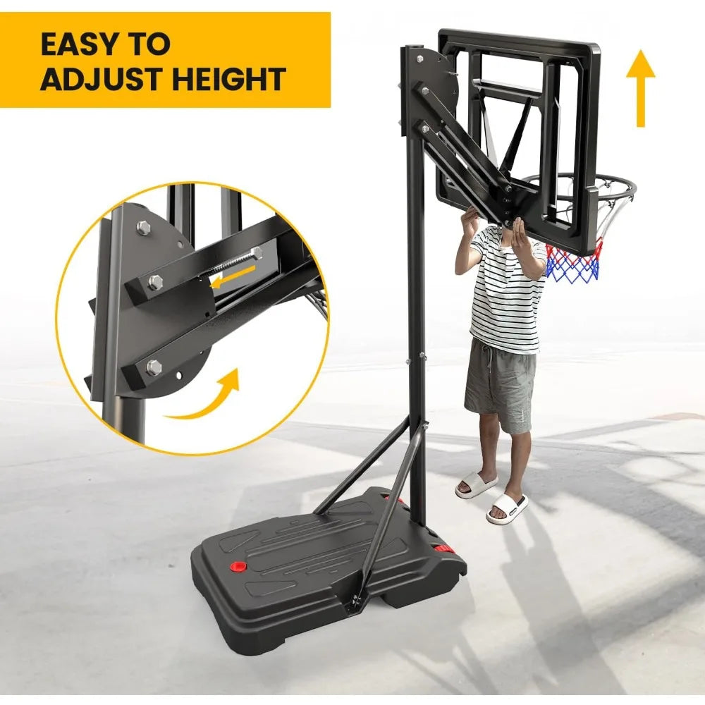 Portable Basketball Hoop - 5.5FT-9.5FT