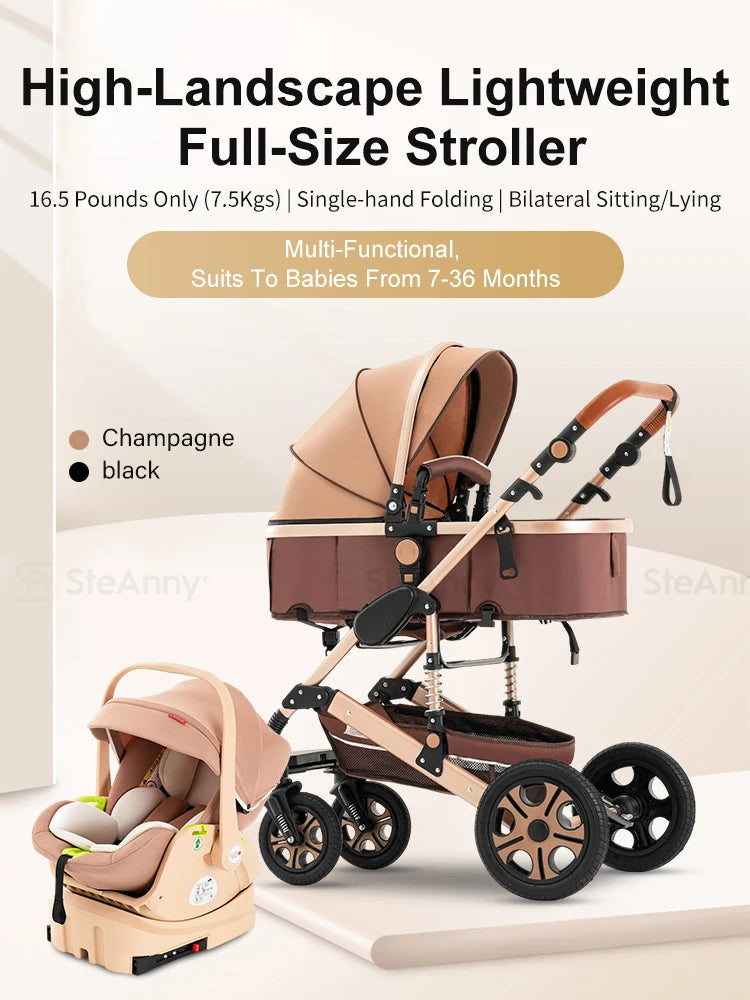 5-IN-1 Luxury Baby Stroller