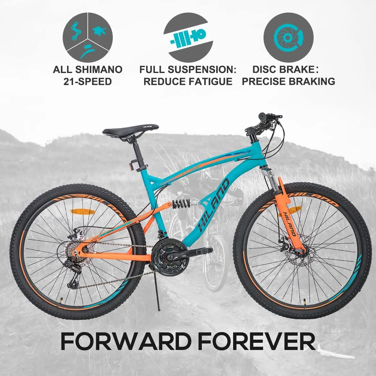 Hiland Full-Suspension Mountain Bike, 21 Speed