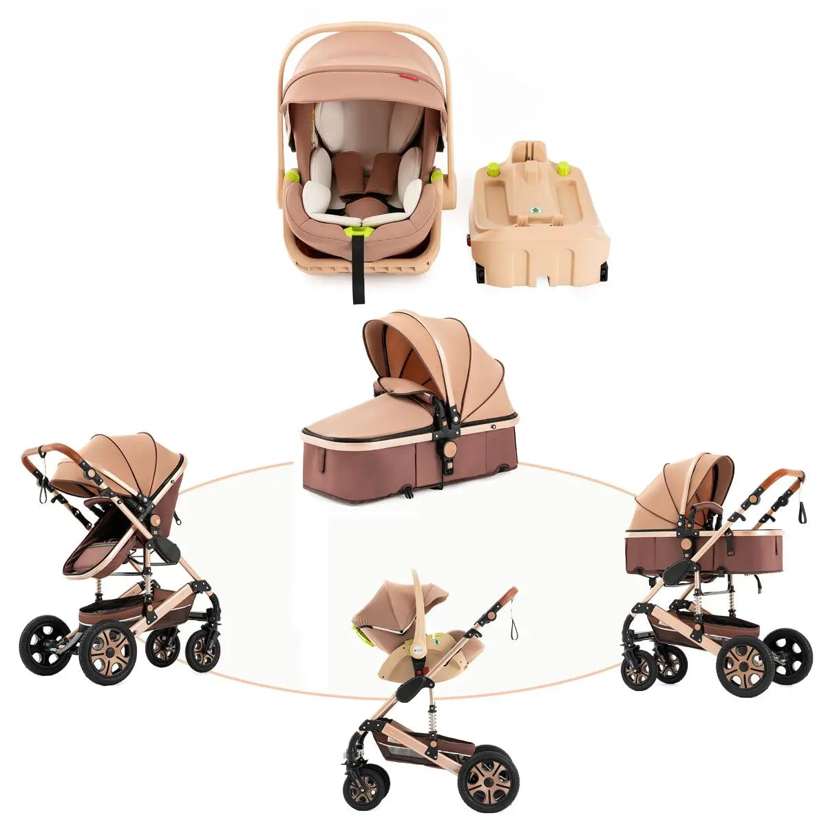 5-IN-1 Luxury Baby Stroller