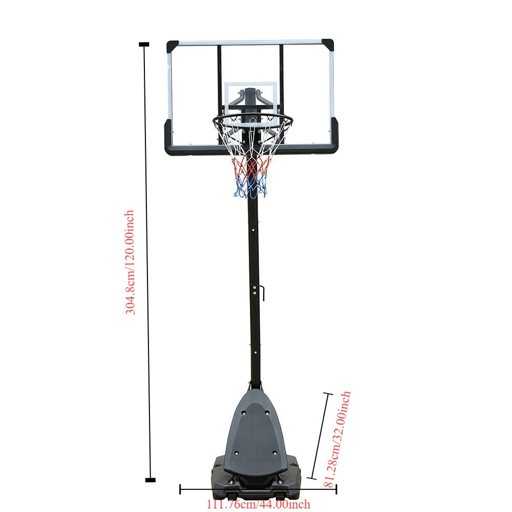 Portable Basketball Goal System - Height Adjustable 6 to 10ft