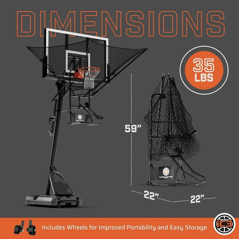 Basketball Rebounder for Traditional Pole and Wall Mounted Hoops