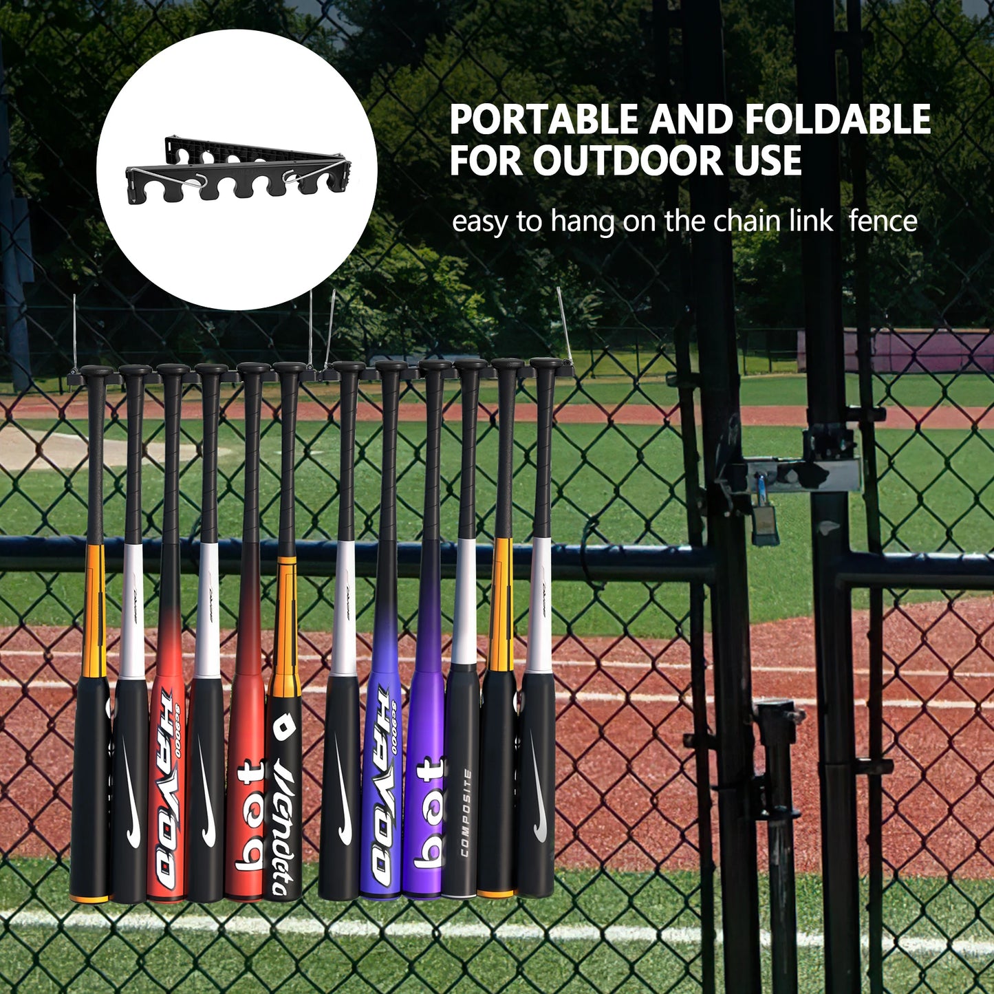 Foldable Baseball Bat Rack