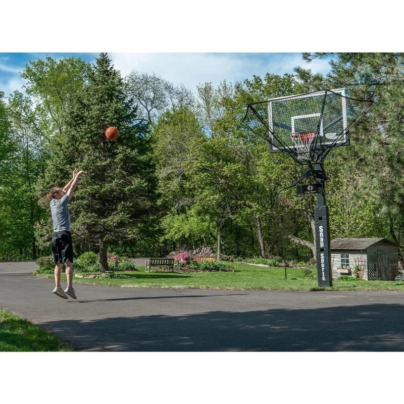 Basketball Rebounder for Traditional Pole and Wall Mounted Hoops